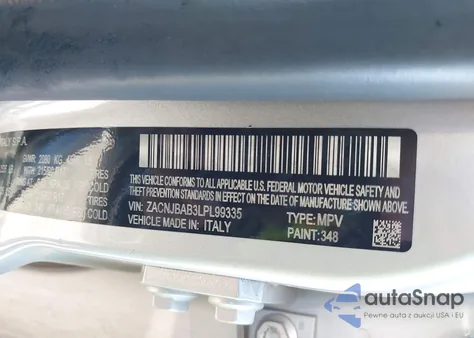 2020 Jeep Renegade Sport 4X4 из США, поврежденный, VIN ZACNJBAB3LPL99335